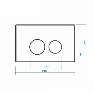 Клавиша смыва Maretti Elena AC12EA-564, черный/хром